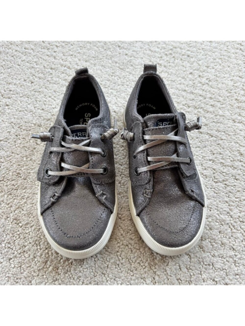 Sperry gray sparkle loafer sneakers - Picture 2 of 8